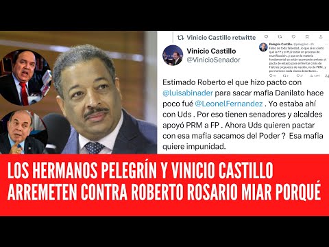 LOS HERMANOS PELEGRÍN Y VINICIO CASTILLO ARREMETEN CONTRA ROBERTO ROSARIO
