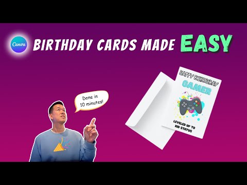 How I Make Awesome Birthday Cards With CANVA🎨(DIY Etsy Designs)💪2025