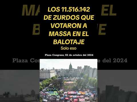 Loz 11.516.142 de zurdos que votaron por Massa en el balotaje. Solo eso