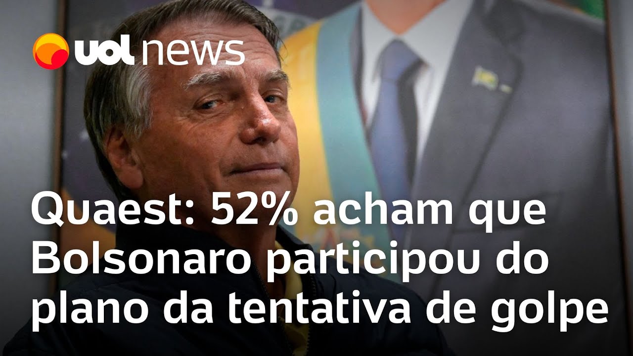 Quaest 52 acham que Bolsonaro participou do plano da tentativa de golpe