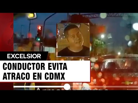 Conductor evita atraco en CDMX, 'avienta' a rat@ que se subió al parabrisas