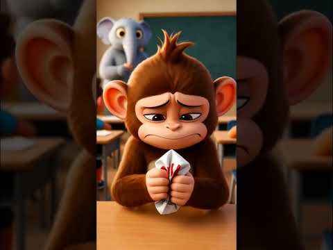 Bandar in exam 🫨 #shorts #cartoon #animation