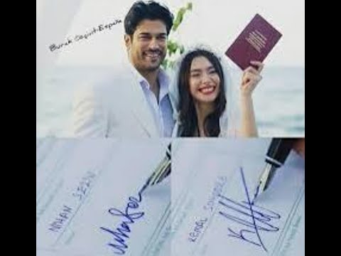 Breaking: Neslihan and Burak shared their wedding certificate on social media.