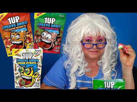 Granny Tries SUPER SOUR Candy AGAIN You WONT Believe Her Face!