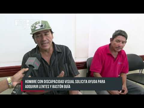 Hombre con discapacidad visual solicita ayuda en Managua - Nicaragua