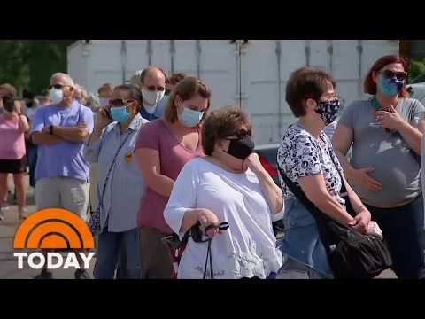 Americans Turn Out For Early In-Person Voting, Facing Long Lines | TODAY