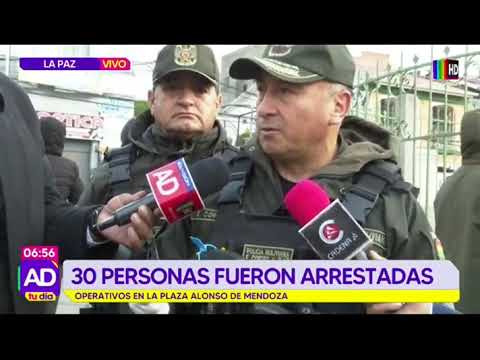 Arrestados tras operativos en la plaza Alonso de Mendoza