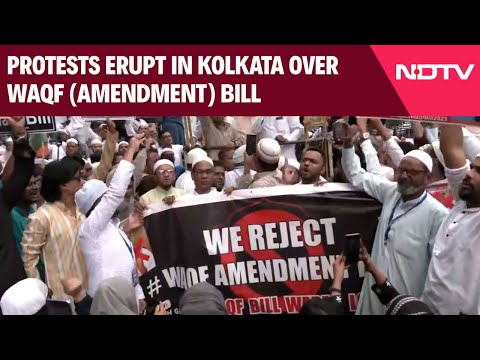 Protests Erupt In Kolkata And Ahmedabad Against Waqf Amendment Bill