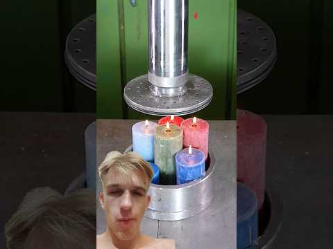 Crushing Candles and Crayons With Hydraulic Press 🤩 #hydraulicpress #crushing #satisfying #viral