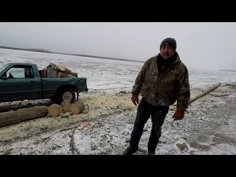 Firewood Cutting on the Yukon River   Joe and Stan Zuray