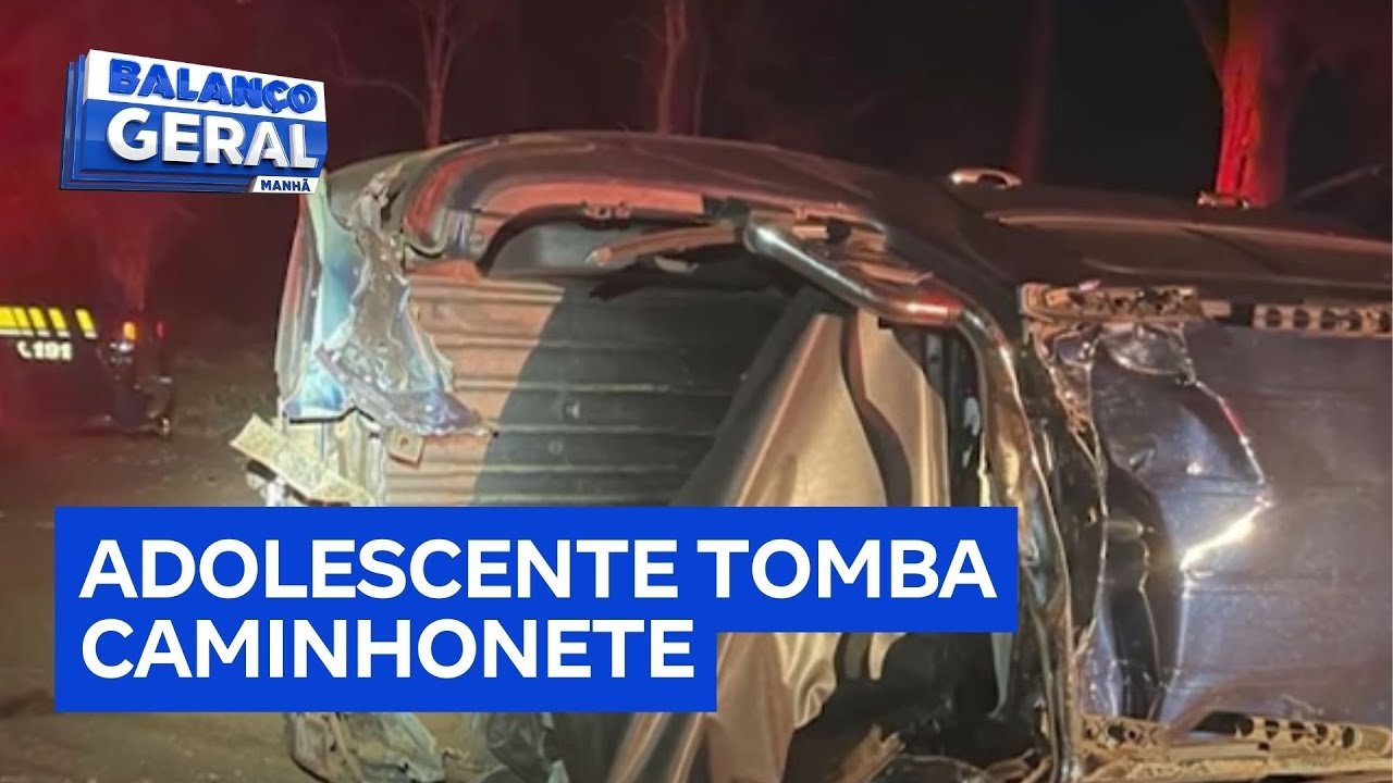 Adolescente de 14 anos fica ferido em acidente com caminhonete em rodovia