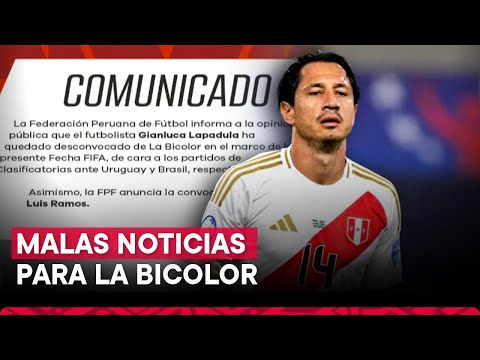 Gianluca Lapadula queda fuera de la Selección Peruana para duelos ante Uruguay y Brasil