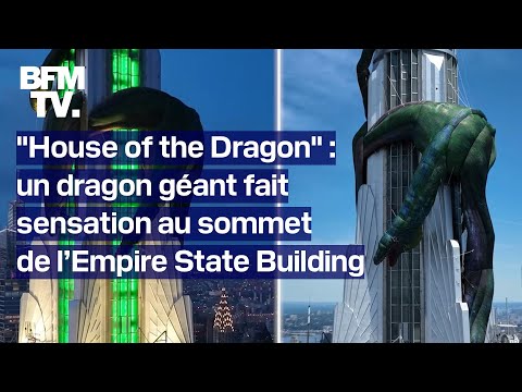 Un dragon géant perché au sommet de l’Empire State Building fait sensation à New York