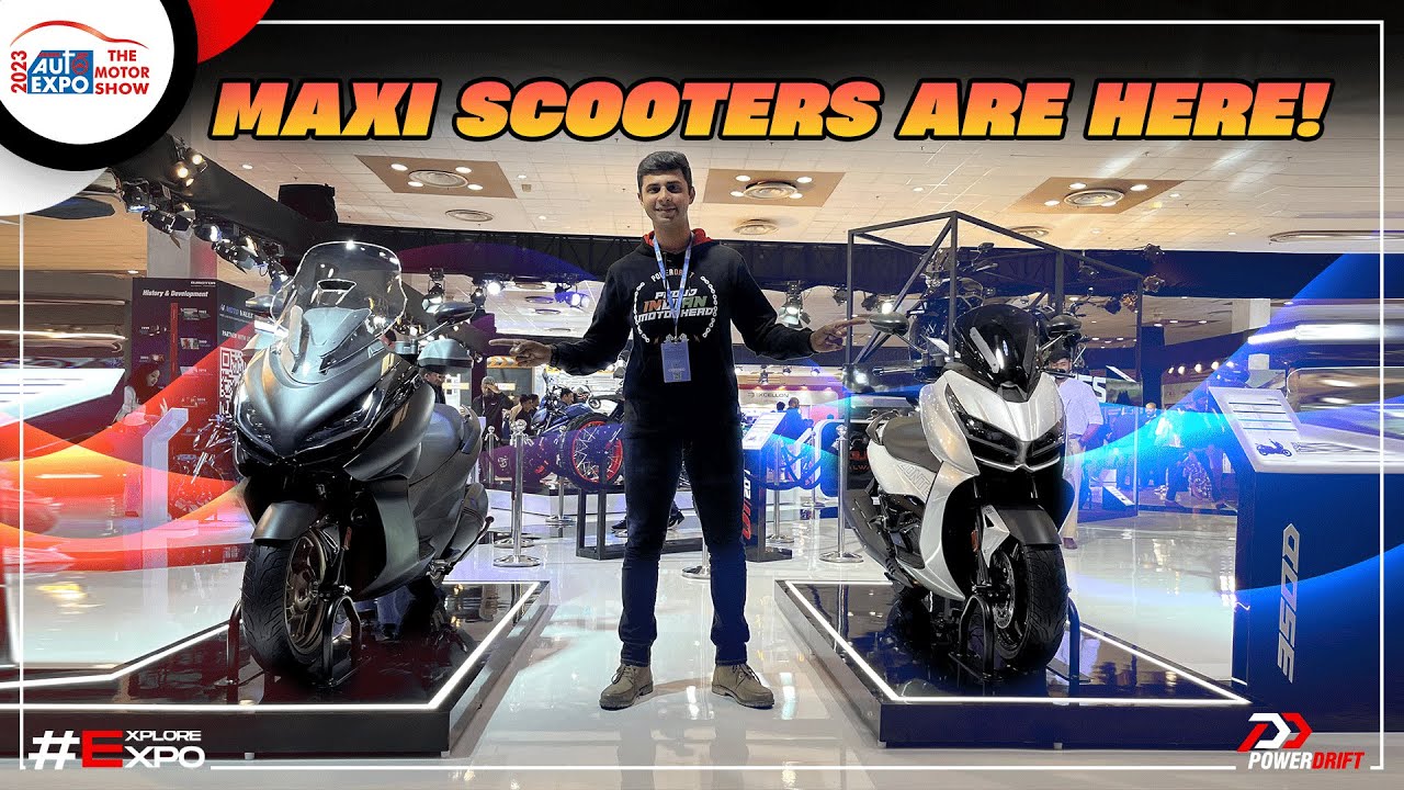 2023 Zontes 350D & 350E | Maxi Scooters are Here | Auto Expo 2023 | PowerDrift