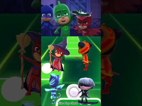 Pj Masks - Sickness 🆚 Owellet 🆚 Gekko X Dance Song Tiles Hop EDM Rush #shorts #tileshop