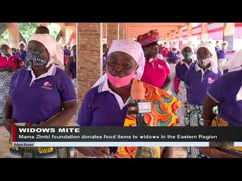 Mama Zimbi Foundation donates food items to widows in the Eastern Region.