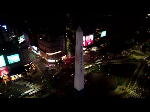 Buenos Aires obelisk illuminated with image of Pope Francis | AFP