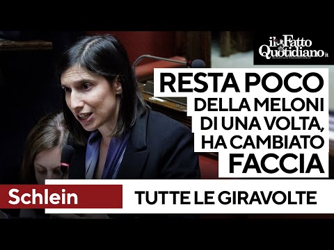 Schlein attacca: "Resta poco della Meloni di una volta, ha cambiato faccia" ed elenca le giravolte