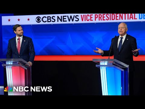 Watch the vice presidential debate between Vance and Walz in 3 minutes