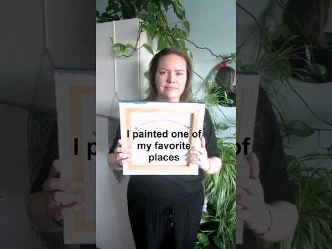 Revealing my landscape art #shorts