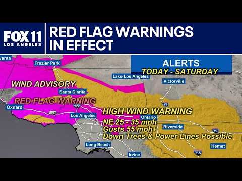 Santa <strong>Ana</strong> winds trigger Red Flag Warnings in SoCal