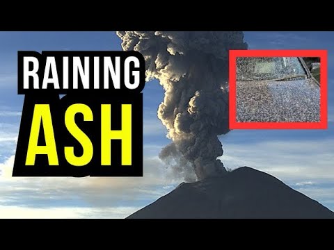 Ash Raining down with Larger Eruptions....