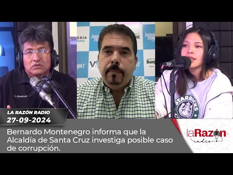 Bernardo Montenegro informa que la Alcaldía de Santa Cruz investiga posible caso de corrupción.