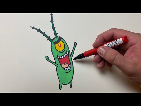 How to Draw Plankton in 5 minutes / Spongebob Squarepants