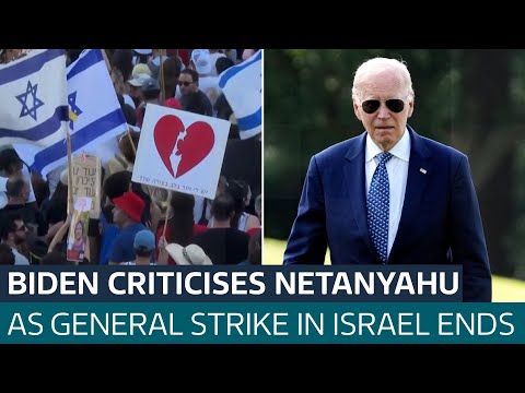 Netanyahu criticised by Biden as thousands take to the streets in Israel| ITV News