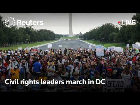 LIVE: Civil rights leaders march in DC to defend election rights
