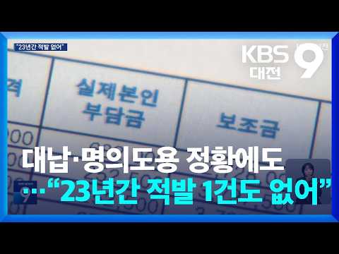 대납·명의도용 정황에도…“23년간 적발 1건도 없어” / KBS  2026.08.21.