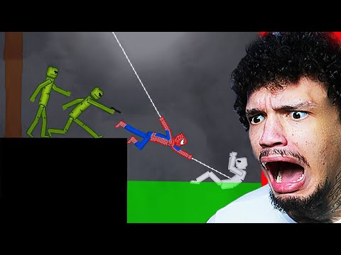 Reagindo a Homem-Aranha Salvando Pessoas do Mar de Ácido no Melon Playground