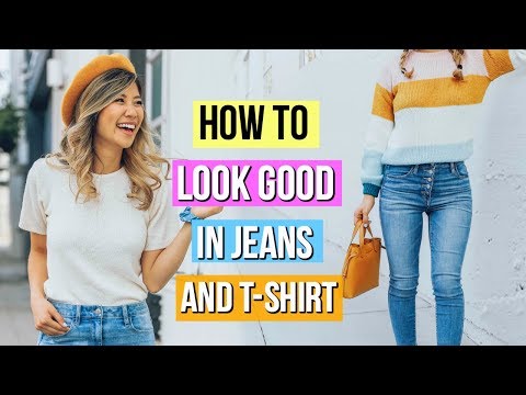 Video: How to Look Good in Jeans and a T-Shirt! 9 Clothing Hacks for Denim!