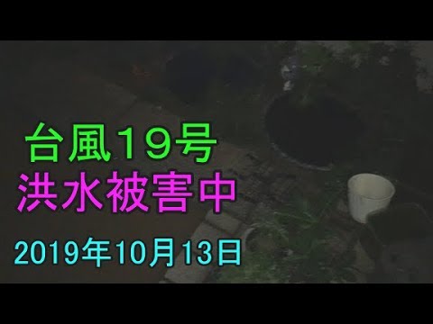 台風19号により洪水発生　2019年10月13日
