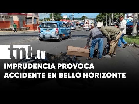 Por la prisa de ir a comer, provoca accidente en Bello Horizonte, Managua - Nicaragua