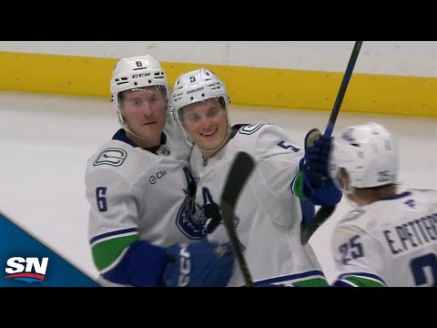Canucks Tom Willander Picks Up First NHL Point With Assist On Brock Boeser Goal