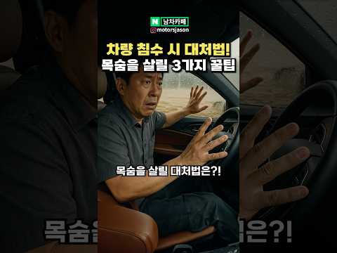 차량 침수 시 꼭 알아둬야 할 생존 상식 3가지!