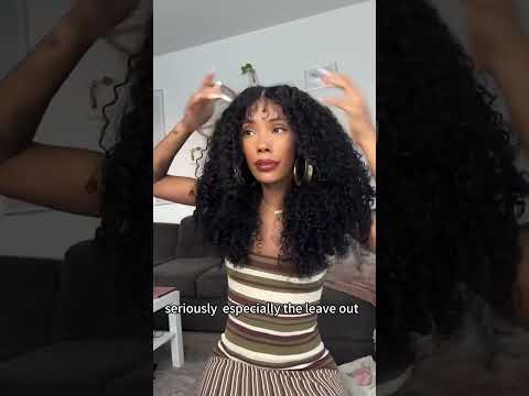 💕Finger coil ends, full volume, and a natural look make this glueless curly wig your go-to style🥰