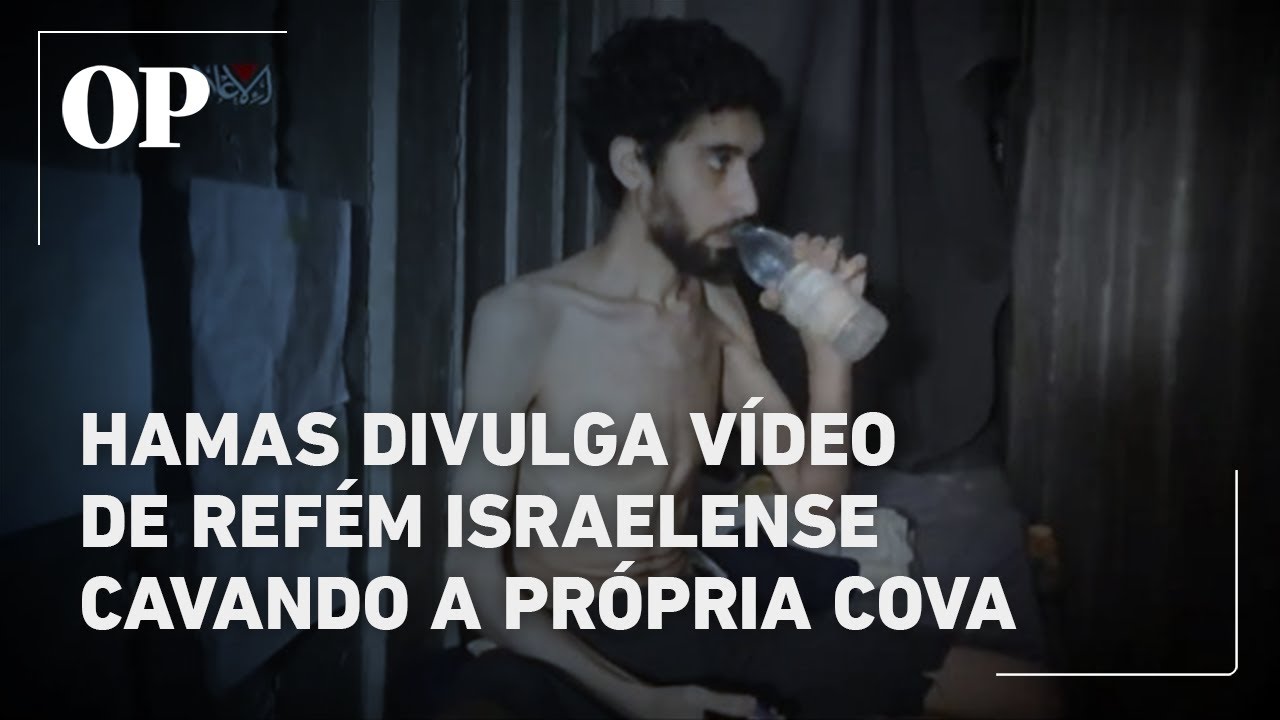 Hamas divulga vídeo de refém israelense cavando a própria cova