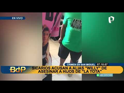 Crimen en San Miguel: chófer confesó que trasladó a sicarios por S/ 100