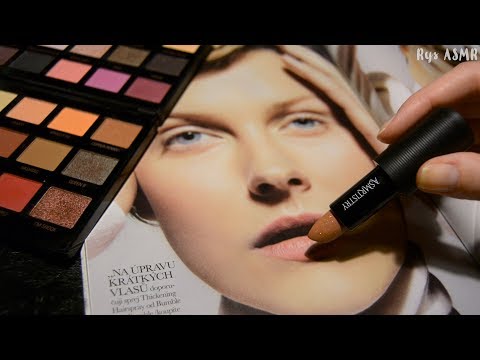 ASMR│Applying Makeup to Magazine│Whispered
