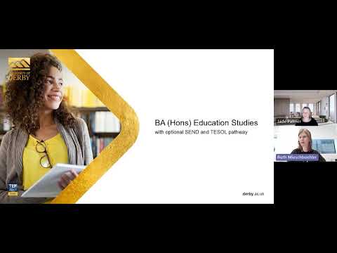 Webinar: Explore Education Studies at Derby