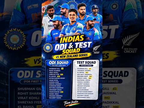 India's <strong>ODI</strong> &amp; <strong>Test</strong> Squad आ गईं 🔥 For New Zealand Series