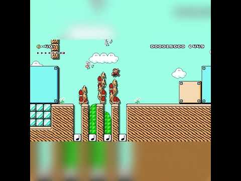 Fun and easy Mario Bros.3 ≺3 ! by Nukichuu 🍄Super Mario Maker 1 ✹Wii U✹ No Commentary #shorts #eaa