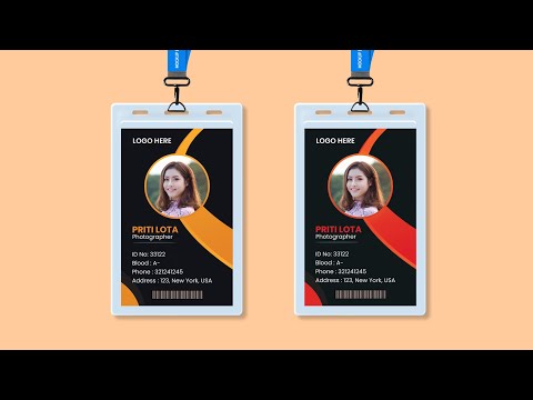 Editable ID Card Template Design | Photoshop Tutorial