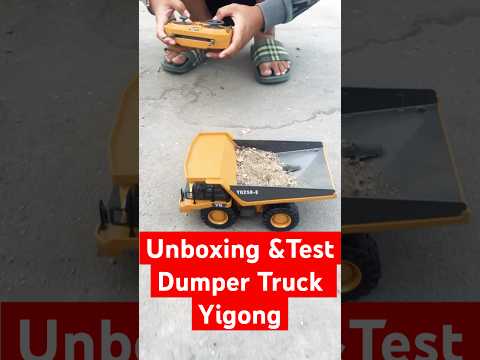 Unboxing & Testing RC Dump Truck Toy Yigong YG258-E model, 2.4G remote-controlled #dumptruck