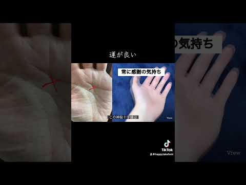 ポイ活の動画サムネイル - 運が良い人はこんな手相を持っている #占い #手相 #手相鑑定 #手相占い