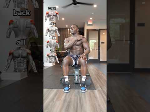 Beginner workout to build 3D shoulders ✅ #shoulderworkout