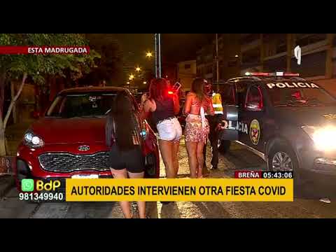 Breña: Policía interviene otra fiesta COVID en pleno toque de queda