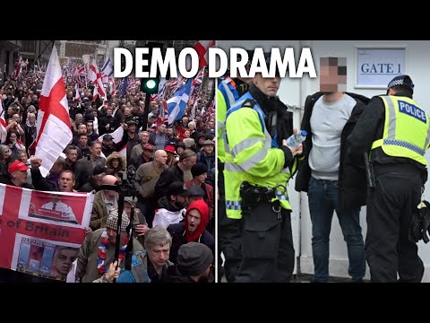 Tommy Robinson supporters chant ‘we want Tommy out’ & clash with cops in massive London protests